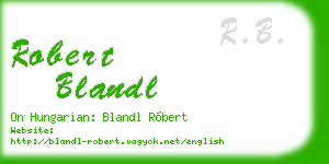 robert blandl business card