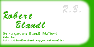 robert blandl business card